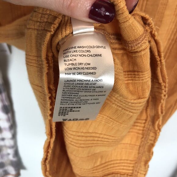 Free People Big Sur Amber Combo Long Sleeve Tie Dye Thermal T-Shirt Womens Small - Picture 5 of 6